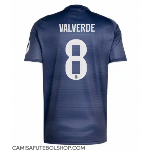 Camisa de time de futebol Real Madrid Federico Valverde #8 Replicas 2º Equipamento 2025-26 Manga Curta Camisa de time de futebol Real Madrid Federico Valverde #8 Replicas 2º Equipamento 2025-26 Manga Curta